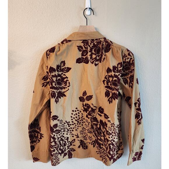 Sundance Women's Brown Burgundy Velvet Top SZ Small - Picture 2 of 6